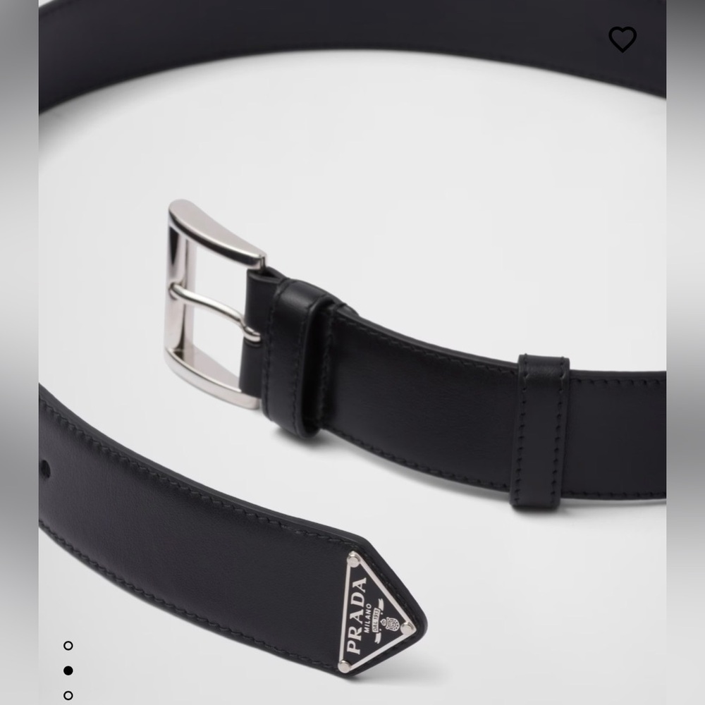 Prada Women Calfskin Leather Belt New 75